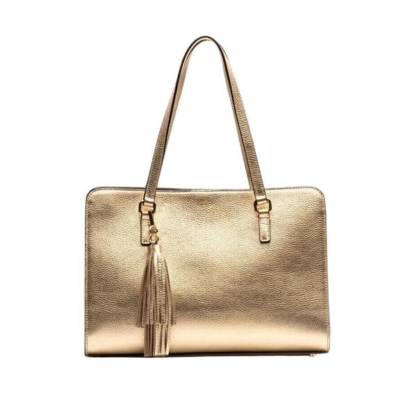Frances Valentine Sami Tote Tumbled Leather ~ Gold - Picture 1 of 7